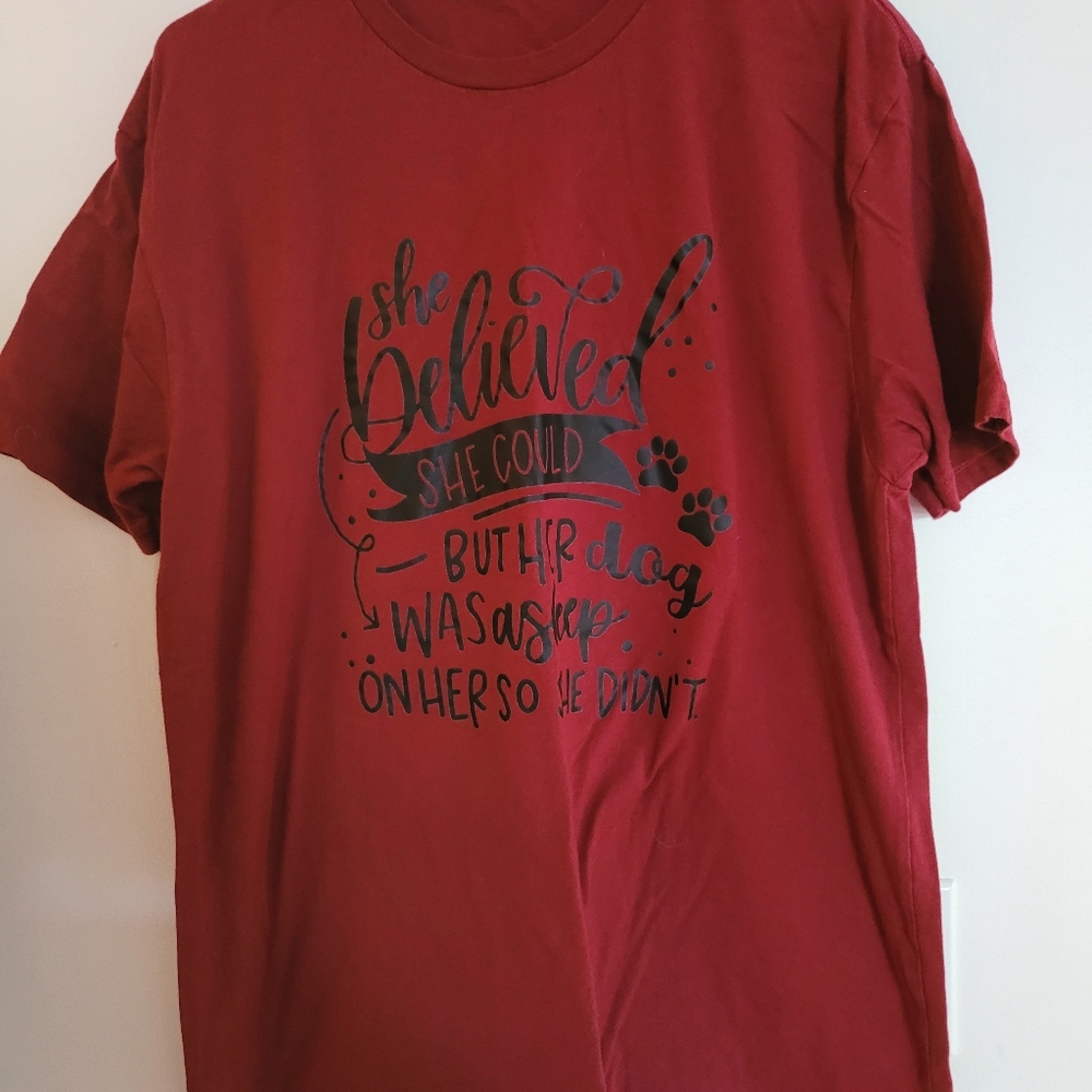 Womens custom dog lover tee XL